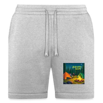 Campfire Adventure Night Scene - Bella + Canvas Unisex Short - heather gray - Front