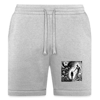 Dark Surreal Art – Inner Conflict Illustration - Bella + Canvas Unisex Short - heather gray - Front