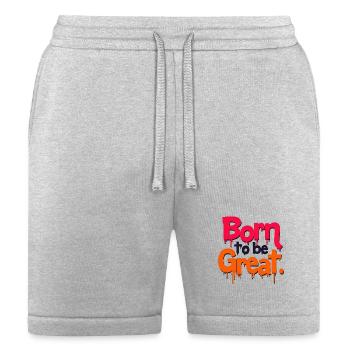 Inspirational Motivational Typography Design - Bella + Canvas Unisex Short - heather gray - Front