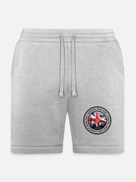 Union Jack London Skyline - Bella + Canvas Unisex Short - heather gray