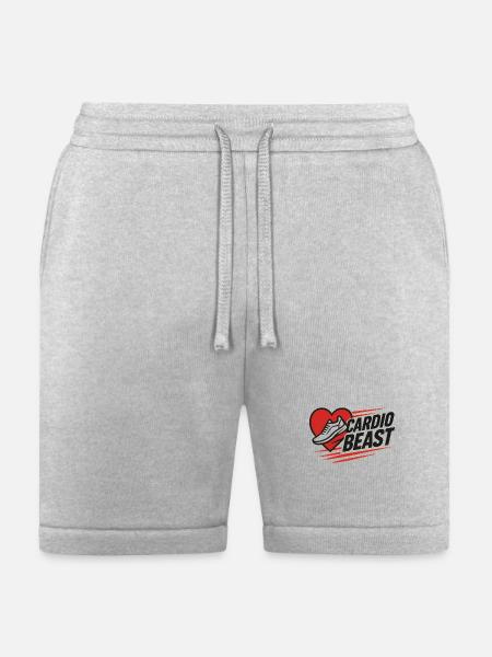 Cardio Beast Heartbeat Sprint - Bella + Canvas Unisex Short - heather gray