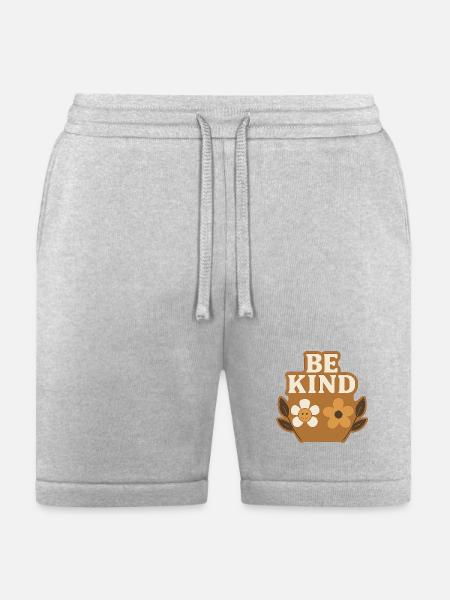 Be Kind Floral Basket Charm - Bella + Canvas Unisex Short - heather gray
