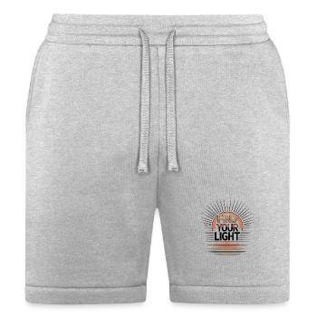 Find Your Light Sunburst - Bella + Canvas Unisex Short - heather gray - Front