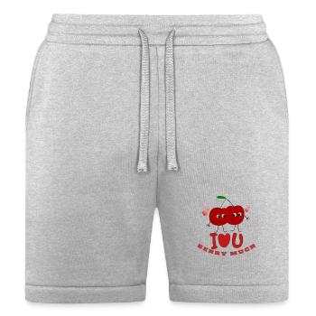 Berry Love Duo - Bella + Canvas Unisex Short - heather gray - Front
