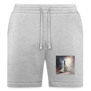 Ethereal Queen – Cosmic Dream Veil Art - Bella + Canvas Unisex Short - heather gray - Front