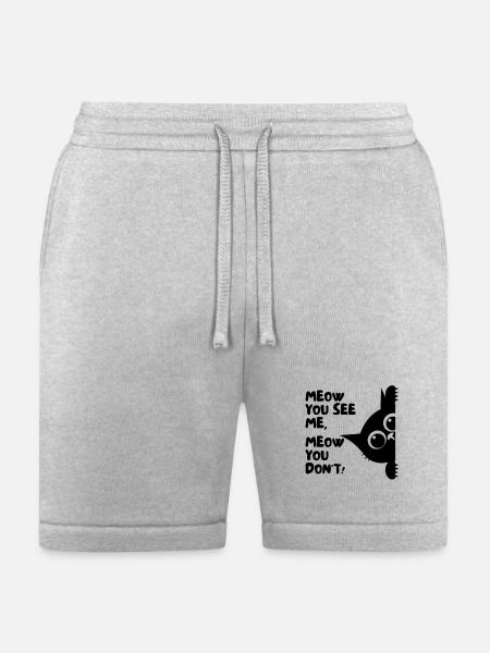 Meow You See Me Meow You Dont - Bella + Canvas Unisex Short - heather gray
