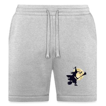 Witch_on_a_Broom - Bella + Canvas Unisex Short - heather gray - Front