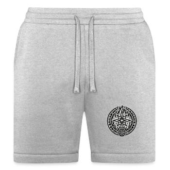 Blazing Runes: Norse Wayfinder Star - Bella + Canvas Unisex Short - heather gray - Front