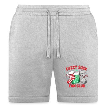 Fuzzy Sock Fan Club - Bella + Canvas Unisex Short - heather gray - Front