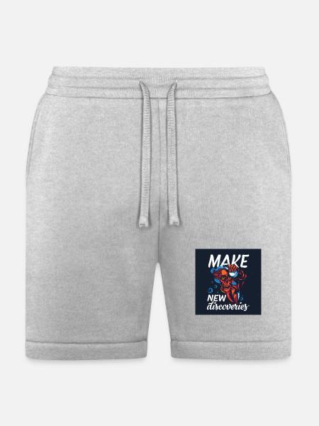 Make New Discoveries Skull Dive - Bella + Canvas Unisex Short - heather gray