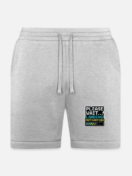Please Wait Loading Motivation - Bella + Canvas Unisex Short - heather gray