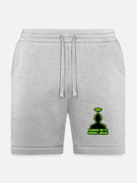 Human Wi-Fi Signal: Weak - Bella + Canvas Unisex Short - heather gray