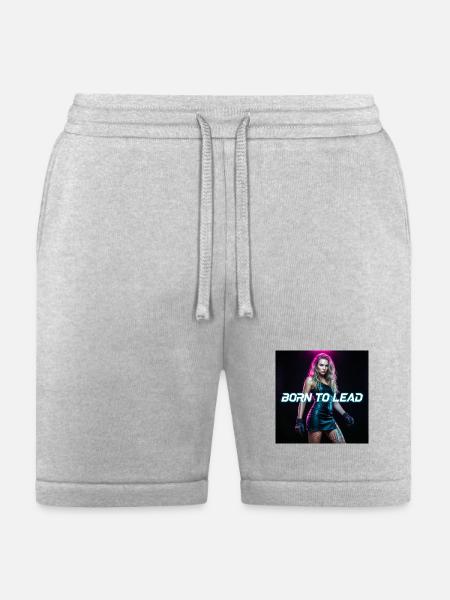 Cyberpunk Aesthetic — Neon Command Presence - Bella + Canvas Unisex Short - heather gray