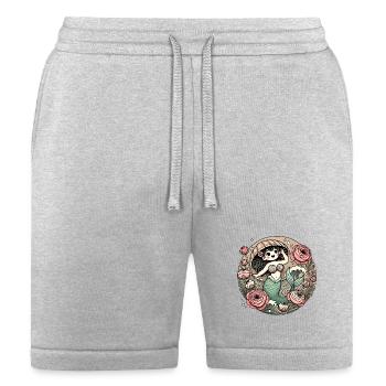 Mermaid in Rose Circle - Bella + Canvas Unisex Short - heather gray - Front