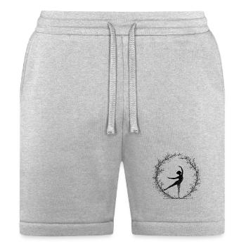 Ballet Silhouette in Floral Circle - Bella + Canvas Unisex Short - heather gray - Front