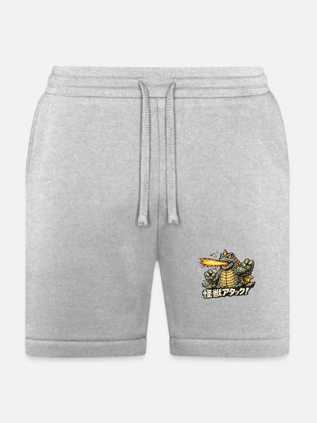 Kaiju Dragon Inferno Attack - Bella + Canvas Unisex Short - heather gray