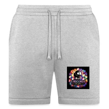 Howling Wolf Vinyl Mandala 5 Records - Bella + Canvas Unisex Short - heather gray - Front
