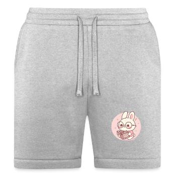 Overthinking Queen Bunny Reading - Bella + Canvas Unisex Short - heather gray - Front