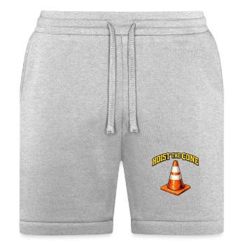 Hoist The Cone Funny Baseball Meme - Bella + Canvas Unisex Short - heather gray - Front