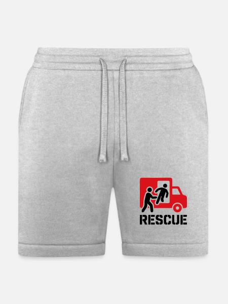 Rescue EMS Paramedic Action - Bella + Canvas Unisex Short - heather gray