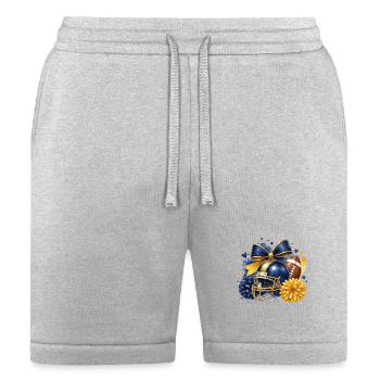 Blue Gold Team Spirit Collage - Bella + Canvas Unisex Short - heather gray - Front