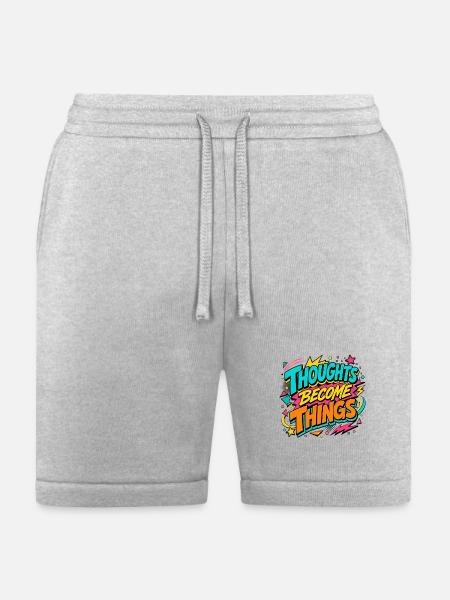 Thoughts Become Things - Bella + Canvas Unisex Short - heather gray