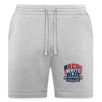 Red White Blue Collar - Bella + Canvas Unisex Short - heather gray - Front