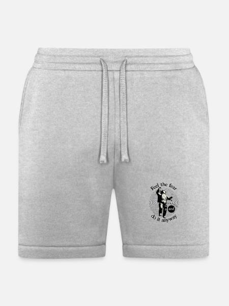 Astronaut Faces Fear Orbit - Bella + Canvas Unisex Short - heather gray