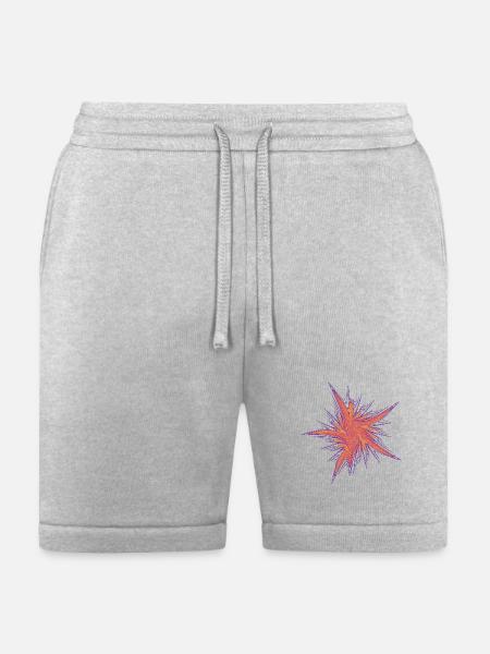 Cosmic Blossom – Fractal Art - Bella + Canvas Unisex Short - heather gray
