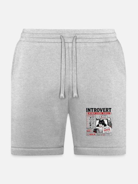 Introvert Weekend Survival Schedule - Bella + Canvas Unisex Short - heather gray