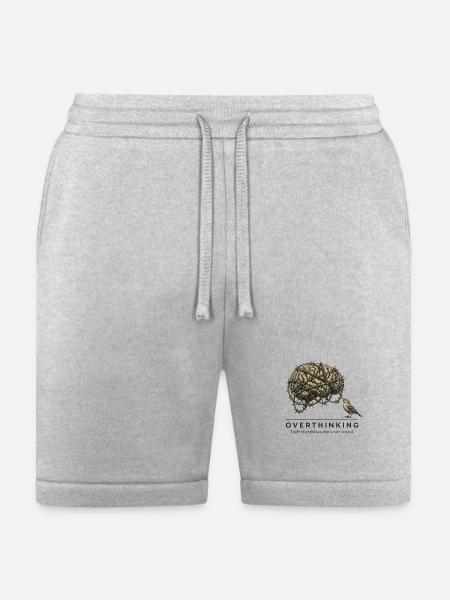OverthinkinG Brain Barbed Wire - Bella + Canvas Unisex Short - heather gray