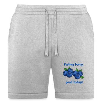 funny blueberry Retro fruit blue blueberry  - Bella + Canvas Unisex Short - heather gray - Front