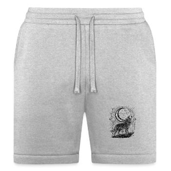 Lunar Wolf Howl - Bella + Canvas Unisex Short - heather gray - Front