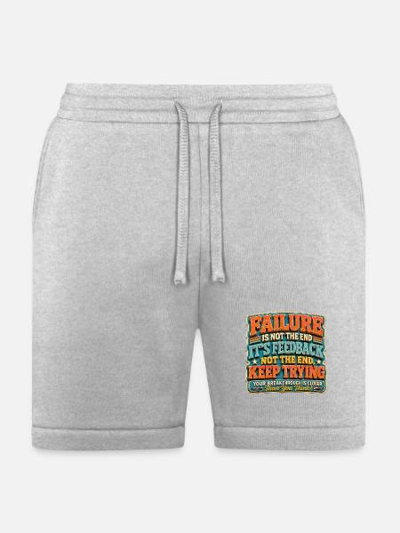Failure Is Feedback: Keep Trying - Bella + Canvas Unisex Short - heather gray