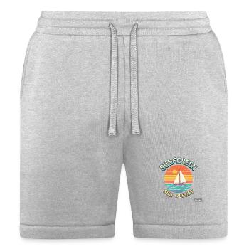 Sunset Sail Repeat Logo - Bella + Canvas Unisex Short - heather gray - Front
