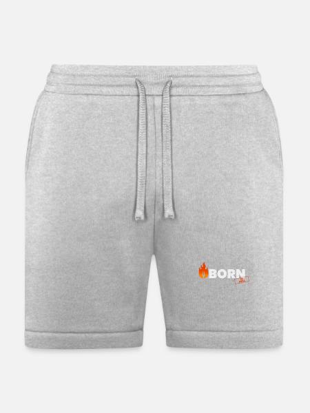 logo-maker-for-grill-restaurants-with-flame - Bella + Canvas Unisex Short - heather gray