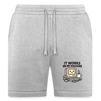It Works On My Machine Retro PC - Bella + Canvas Unisex Short - heather gray - Front