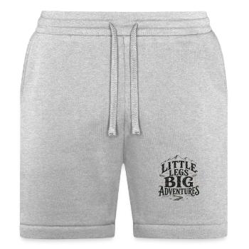 Little Legs Big Adventures - Bella + Canvas Unisex Short - heather gray - Front