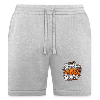 Spooky Vibes Only RETRO HALLOWEEN GHOST SKULL - Bella + Canvas Unisex Short - heather gray - Front