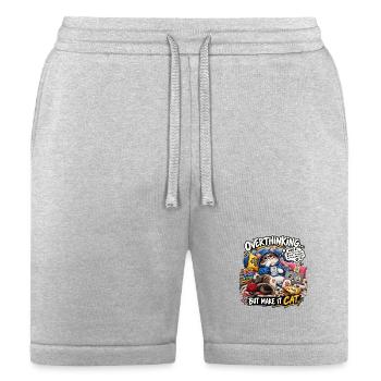 Overthinking Cat Cozy Chaos - Bella + Canvas Unisex Short - heather gray - Front