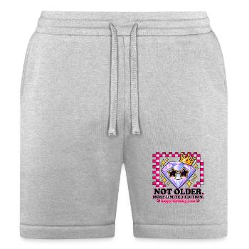 Diamond Crown Birthday Icon - Bella + Canvas Unisex Short - heather gray - Front