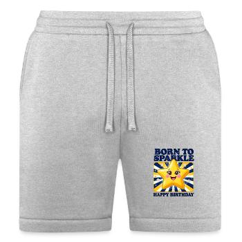 Born to Sparkle Birthday Star - Bella + Canvas Unisex Short - heather gray - Front