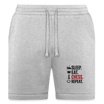 Sleep Eat Chess Repeat - Bella + Canvas Unisex Short - heather gray - Front