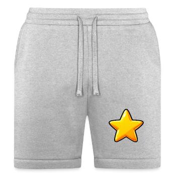 Glossy Golden Cartoon Star - Bella + Canvas Unisex Short - heather gray - Front
