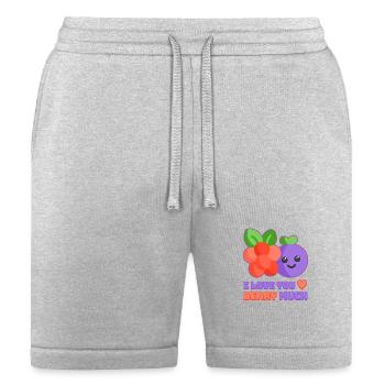 I love You Berry Much! Cute and Punny berry Cartoo - Bella + Canvas Unisex Short - heather gray - Front