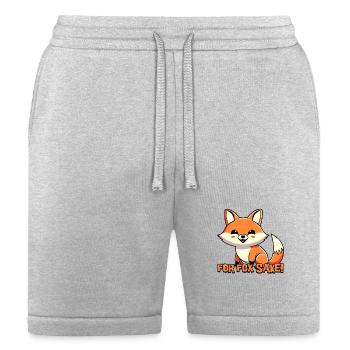 For Fox Sake. Cute Fox Cartoon! - Bella + Canvas Unisex Short - heather gray - Front