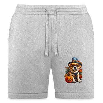 Trick or Treat Puppy - Bella + Canvas Unisex Short - heather gray - Front