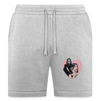 ghostface phone call love heart - Bella + Canvas Unisex Short - heather gray - Front