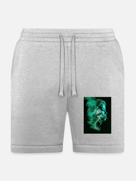 Smoking girl - Bella + Canvas Unisex Short - heather gray