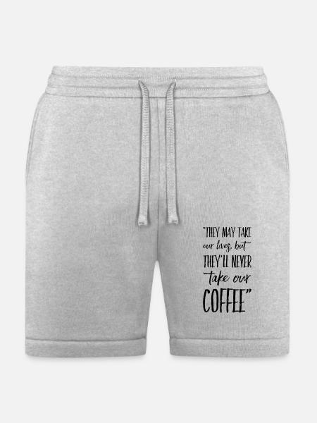They may take our lives never our coffee - Bella + Canvas Unisex Short - heather gray